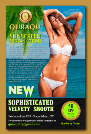Design de Flyer par Shiya@India pour QURAQU SUNTAN LOTION AND SUNSCREEN  | Design : #13663129