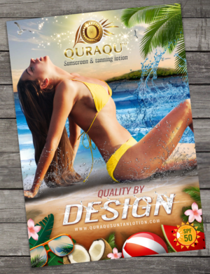 Flyer Design by SD WEBCREATION for QURAQU SUNTAN LOTION AND SUNSCREEN  | Design #13672979