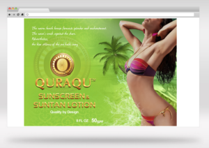 Design de Flyer par Detempo pour QURAQU SUNTAN LOTION AND SUNSCREEN  | Design : #13609354