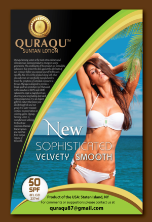 Design de Flyer par meet007 pour QURAQU SUNTAN LOTION AND SUNSCREEN  | Design : #13601119