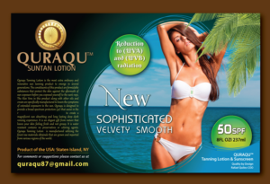 Design de Flyer par meet007 pour QURAQU SUNTAN LOTION AND SUNSCREEN  | Design : #13602114