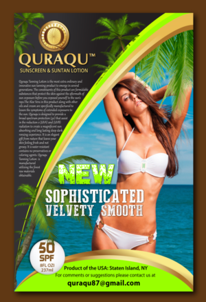 Design de Flyer par meet007 pour QURAQU SUNTAN LOTION AND SUNSCREEN  | Design : #13631886