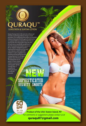 Design de Flyer par meet007 pour QURAQU SUNTAN LOTION AND SUNSCREEN  | Design : #13642123