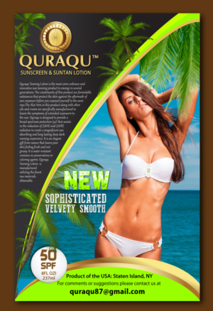 Design de Flyer par meet007 pour QURAQU SUNTAN LOTION AND SUNSCREEN  | Design : #13649133