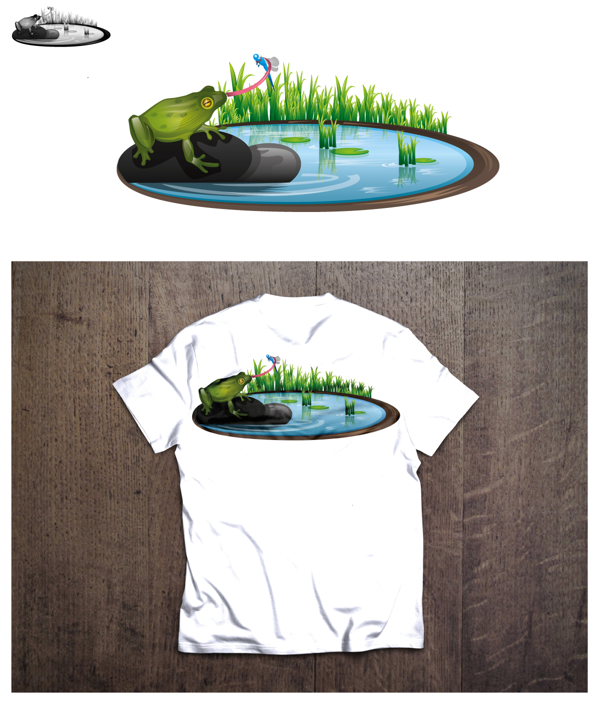 T-shirt Design by Graphic Bricks for Rock-N-Water Landscapes LLC | Design #13668649