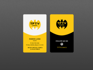 Business Card Design by Creations Box 2015 for TFTV Comics | Design: #13607591
