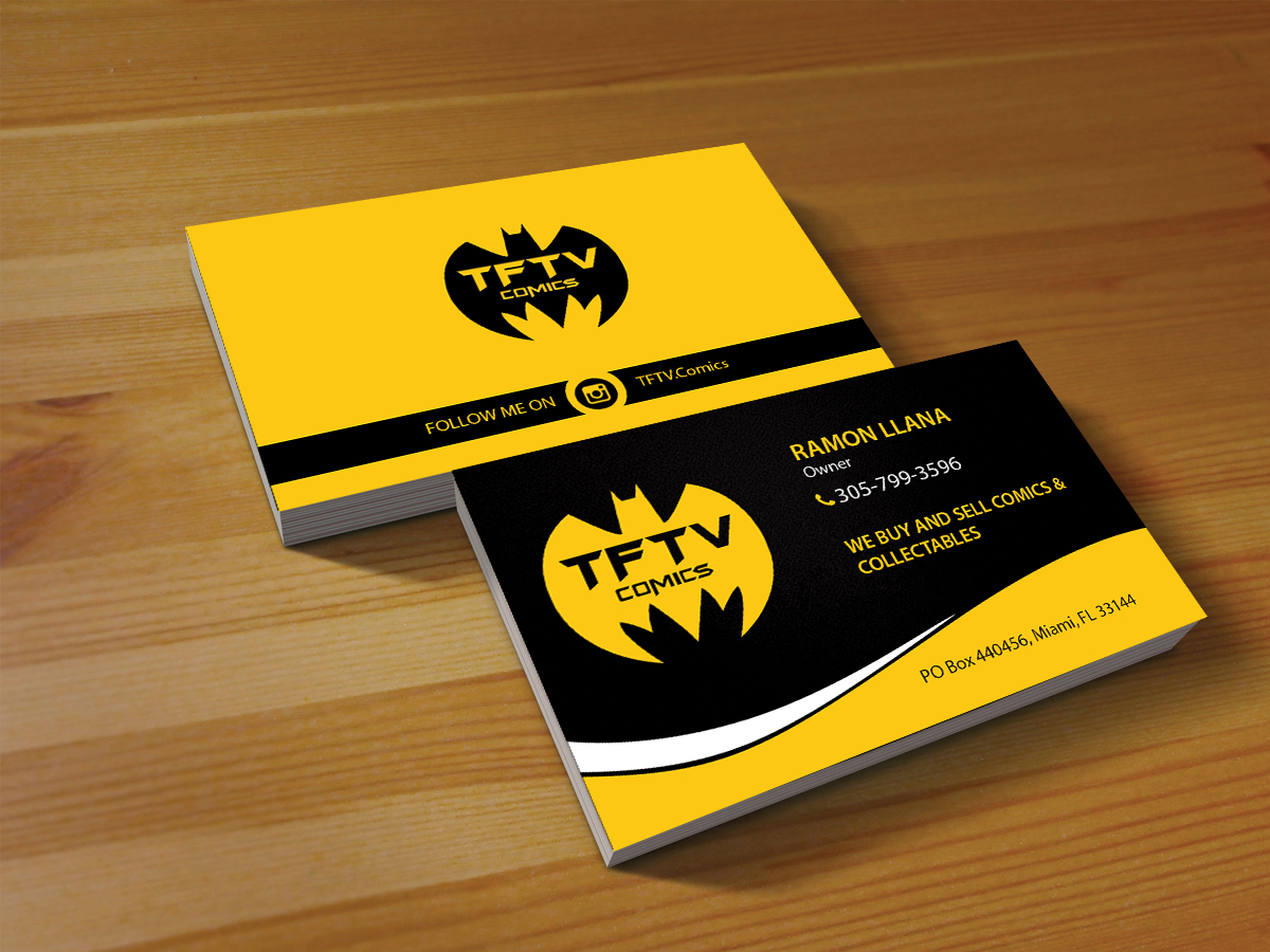 Business Card Design by Creations Box 2015 for TFTV Comics | Design #13607598