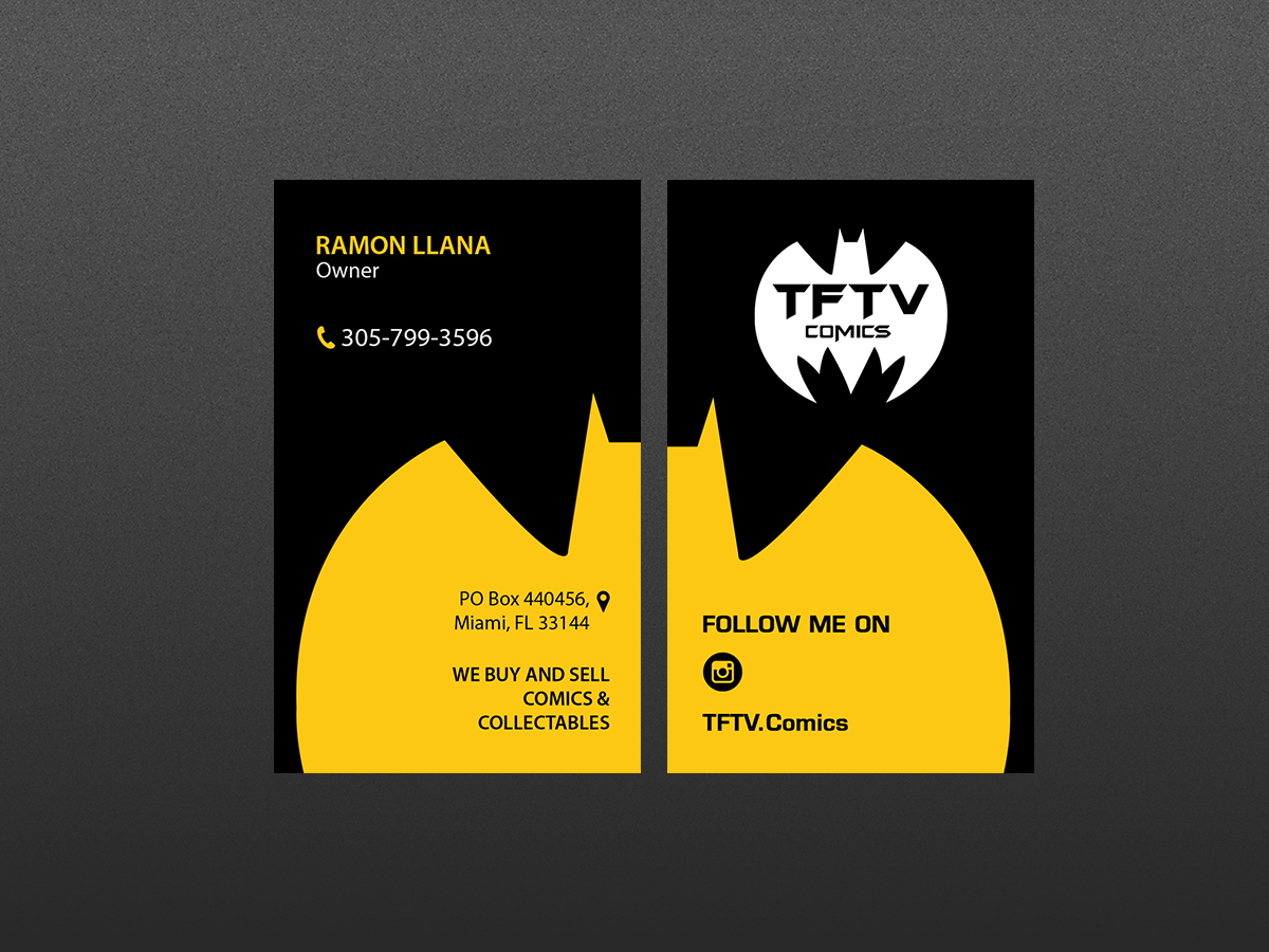 Business Card Design by Creations Box 2015 for TFTV Comics | Design #13607599