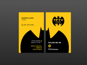 Business Card Design by Creations Box 2015 for TFTV Comics | Design: #13607600