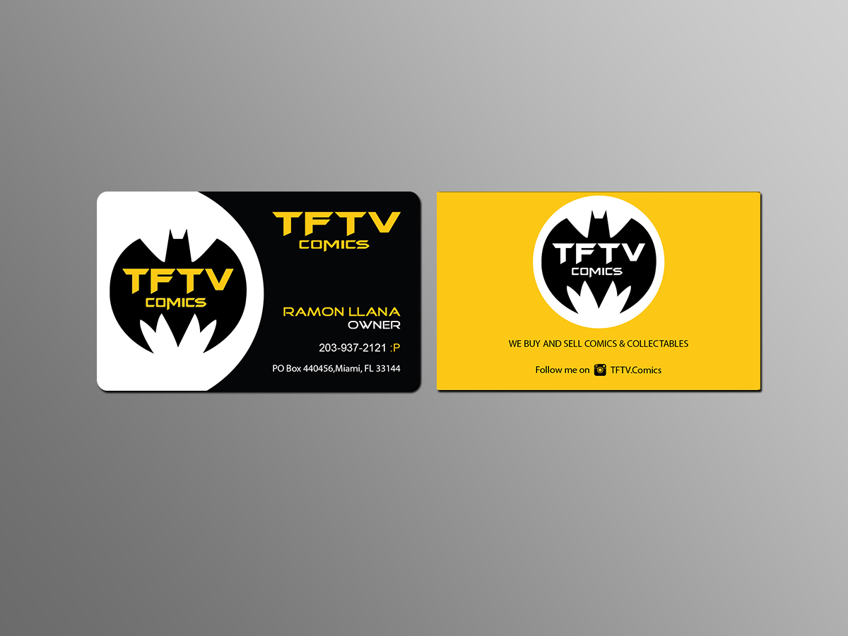 Business Card Design by Creations Box 2015 for TFTV Comics | Design #13607618