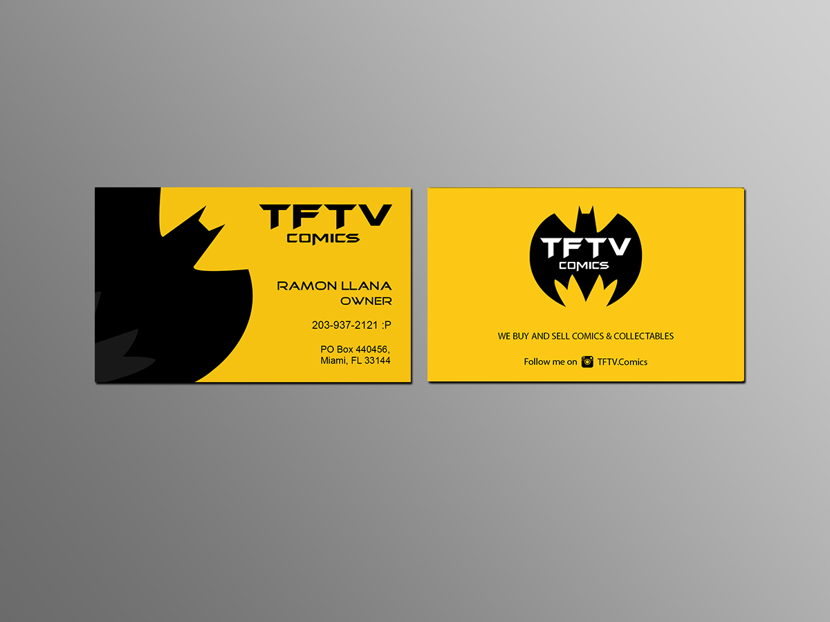 Business Card Design by Creations Box 2015 for TFTV Comics | Design #13607620