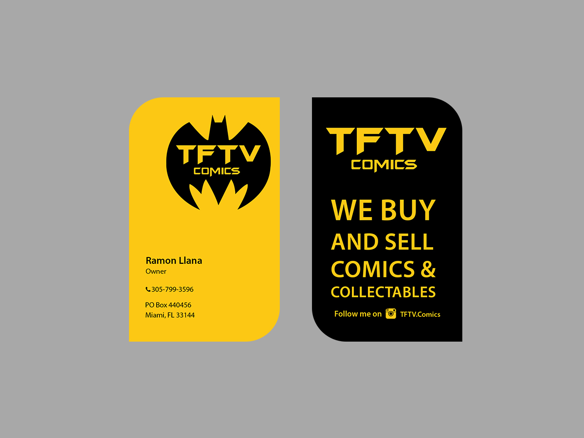 Business Card Design by Creations Box 2015 for TFTV Comics | Design #13607988