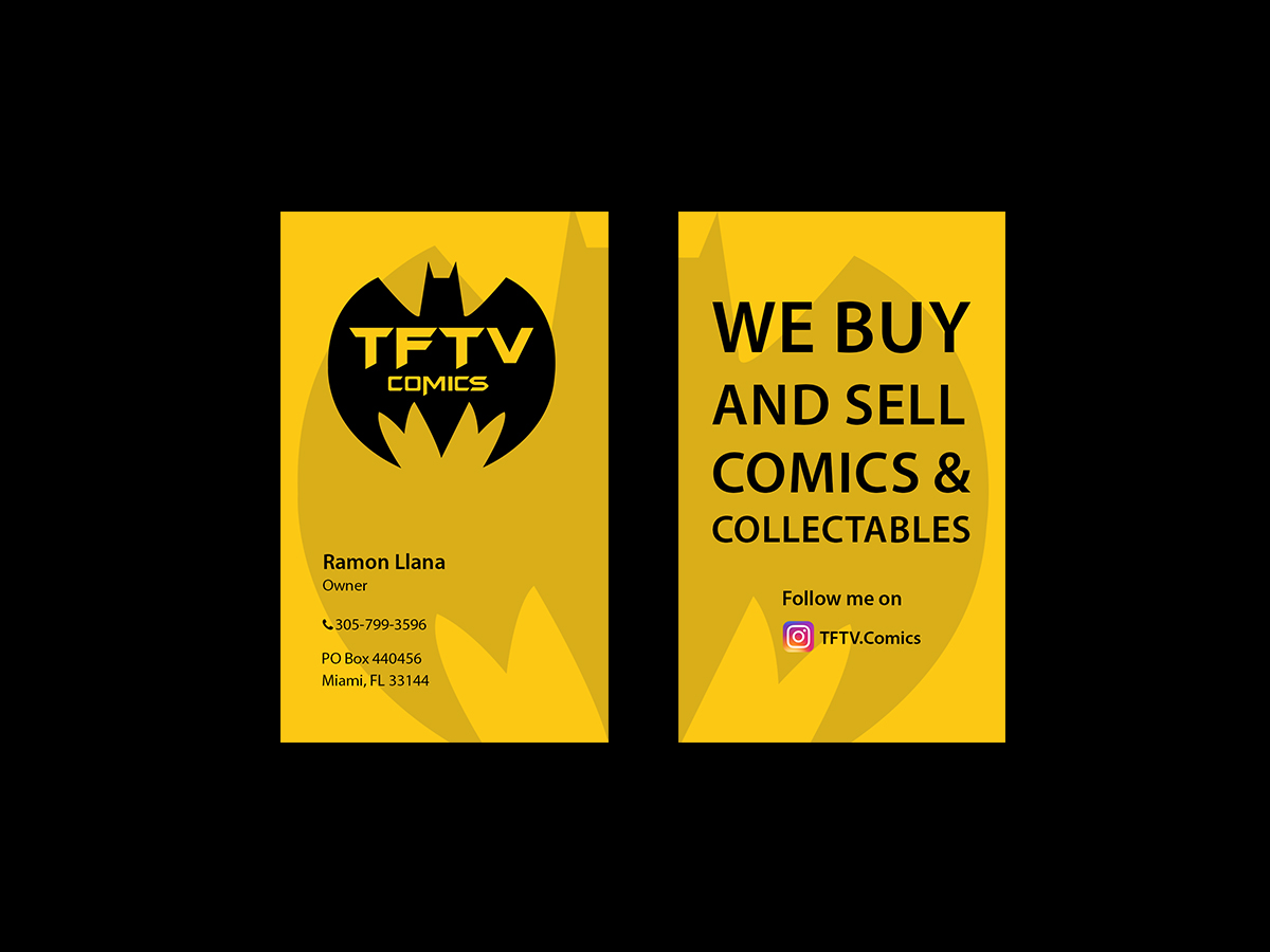 Business Card Design by Creations Box 2015 for TFTV Comics | Design #13607989