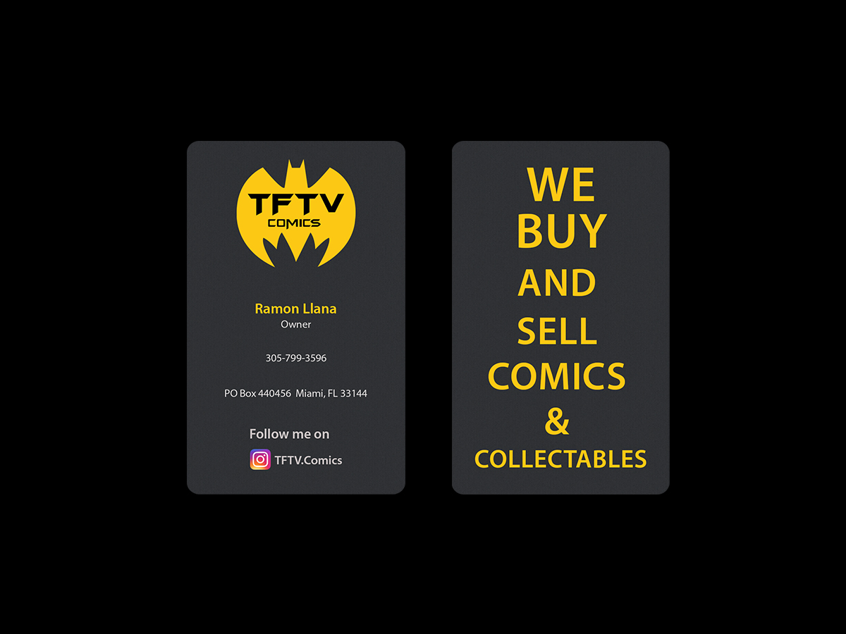 Business Card Design by Creations Box 2015 for TFTV Comics | Design #13607990