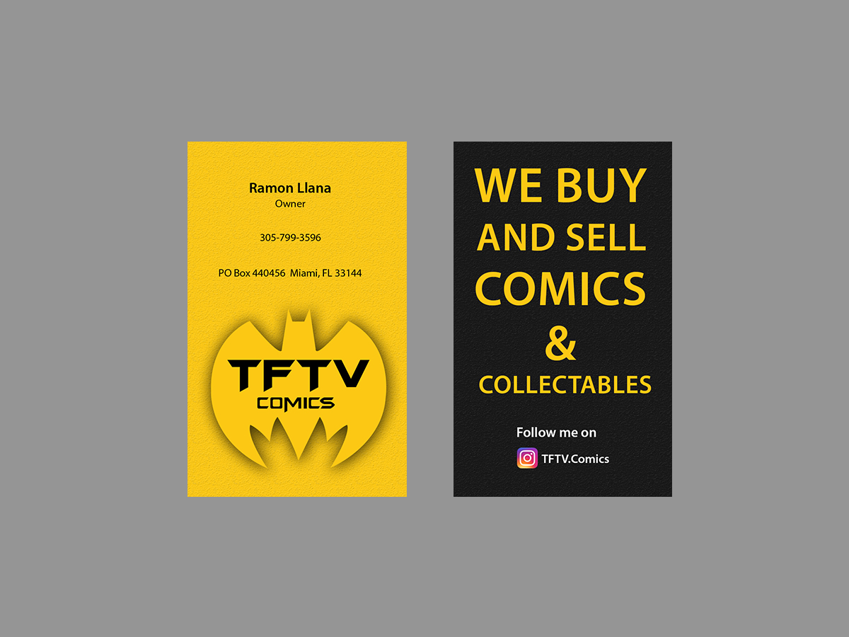 Business Card Design by Creations Box 2015 for TFTV Comics | Design #13607995