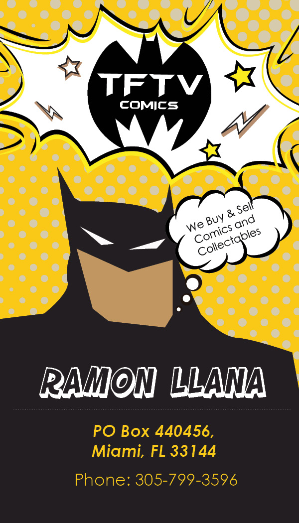 Business Card Design by beck_136 for TFTV Comics | Design #13599813