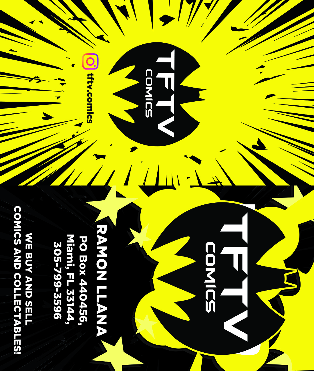 Business Card Design by Cody Rostron for TFTV Comics | Design #13598777