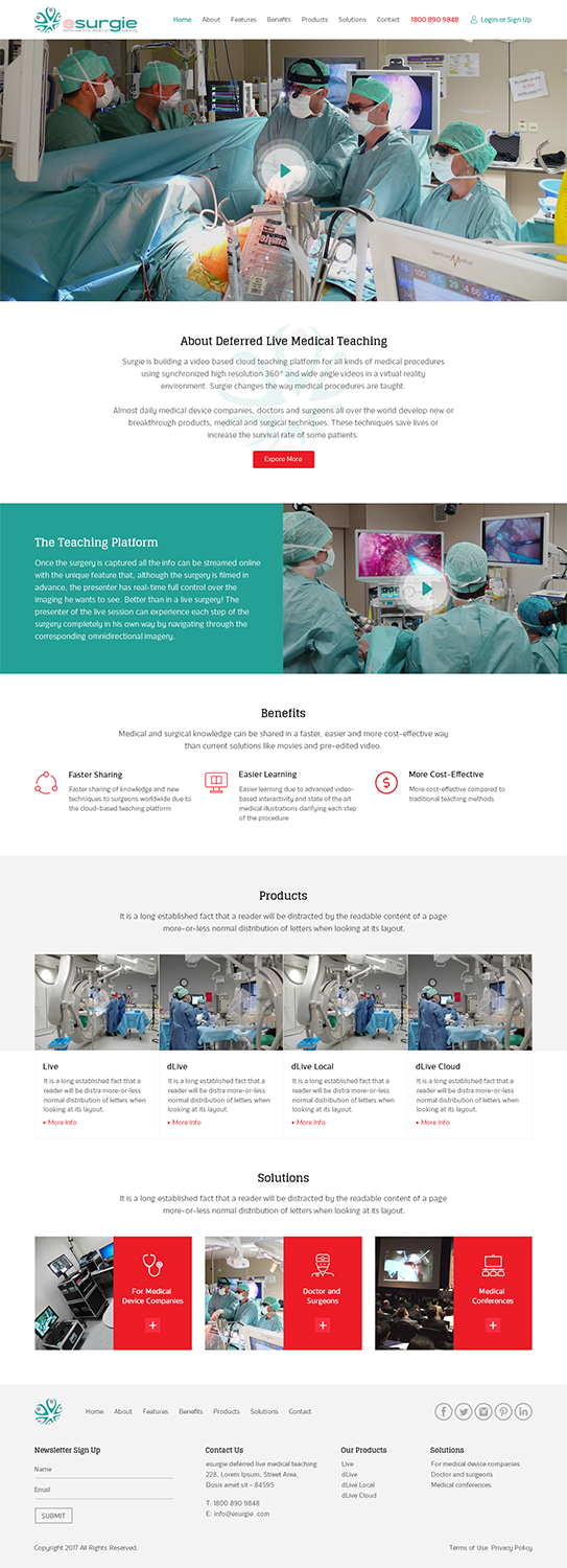 Web Design by RupalTechno for eSurgie | Design #13544994