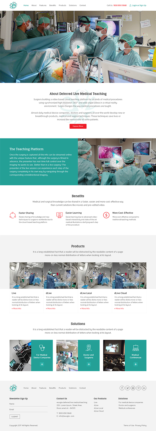 Web Design par RupalTechno pour eSurgie | Design #13544996