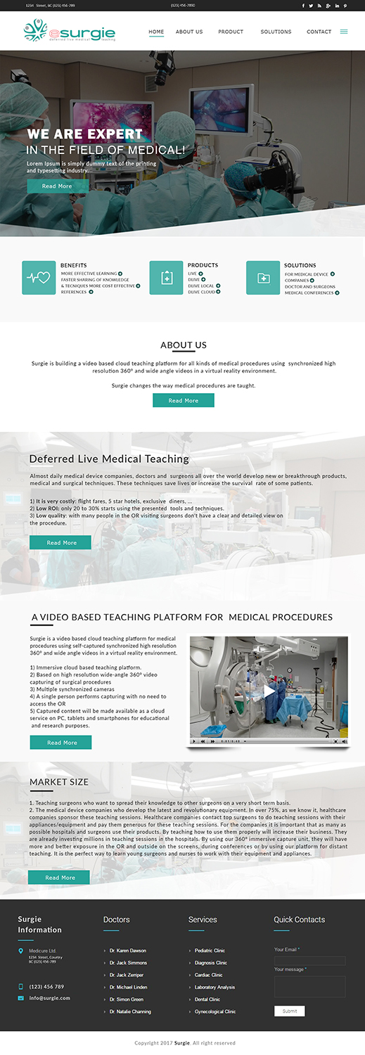 Web Design par bdesigner9 pour eSurgie | Design #13546479