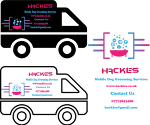Hackles Mobile Dog Grooming | Signage Design by HamzaMalik