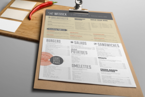 Menu Design by Image Solutions for The Wessex Bar | Design: #13614107