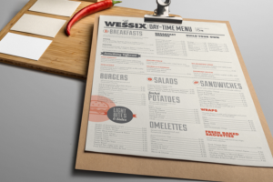 Menu Design by Image Solutions for The Wessex Bar | Design: #13614159