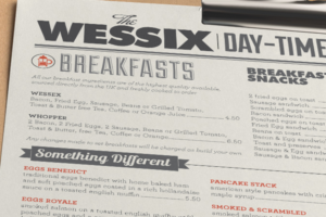 Menu Design by Image Solutions for The Wessex Bar | Design #13614160