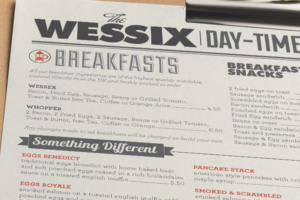 Menu Design by Image Solutions for The Wessex Bar | Design: #13614160