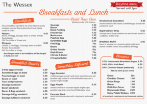 Menu Design by Parul for The Wessex Bar | Design: #13593152