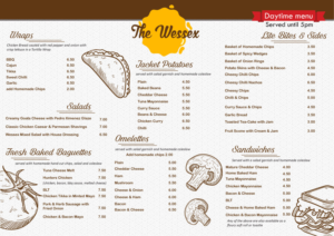 Menu Design by Parul for The Wessex Bar | Design: #13607043