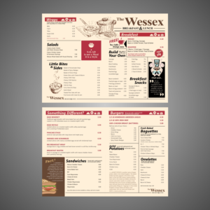 Menu Design by Riyan Aljaedi for The Wessex Bar | Design: #13610172