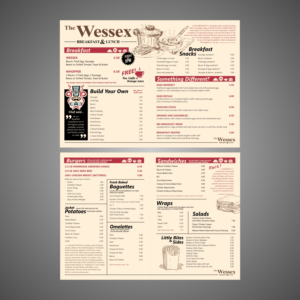 Menu Design by Riyan Aljaedi for The Wessex Bar | Design: #13614244