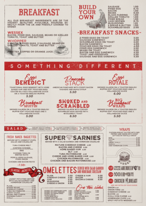 Menu Design by mrmrnjr for The Wessex Bar | Design: #13546051