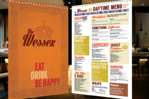 Menu Design by iD_intelligentDesign for The Wessex Bar | Design: #13577571