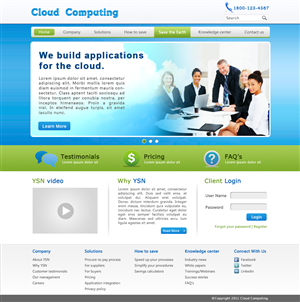 Web design for cloud computing startup | Web Design par Desire Design Solutions