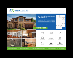 Brochure Design by uniquedesign10 for TREUINVEST AG | Design: #13522887