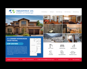 Brochure Design by uniquedesign10 for TREUINVEST AG | Design: #13523371