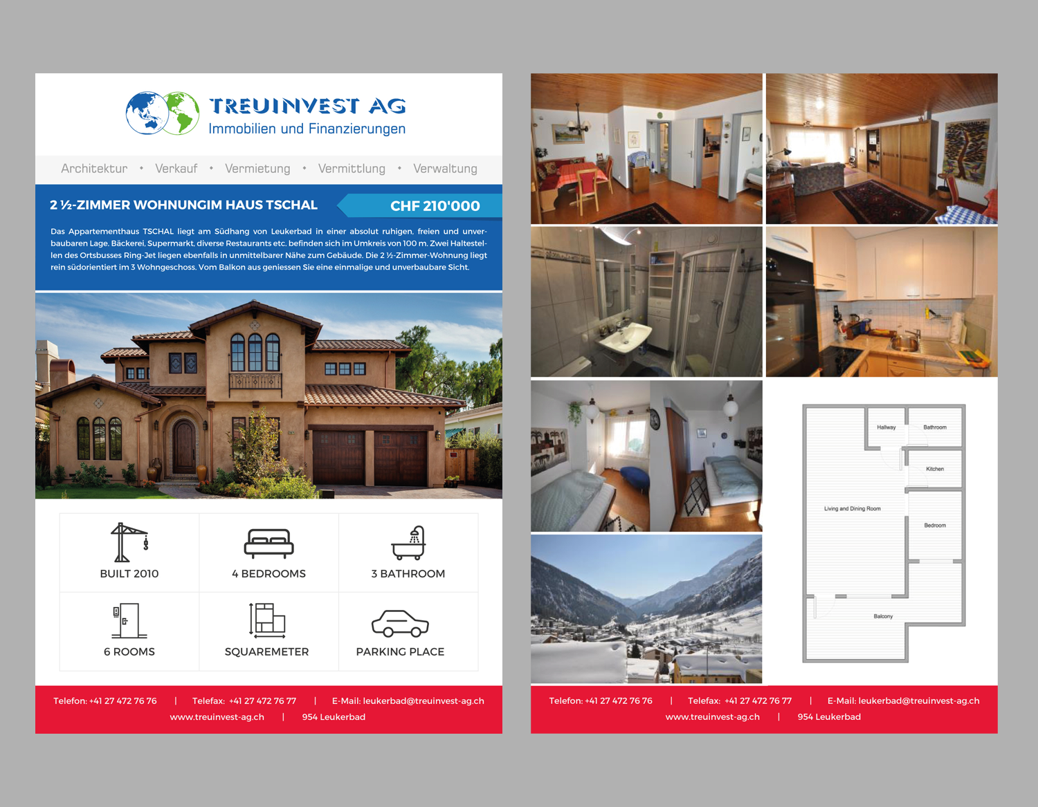 Brochure Design by uniquedesign10 for TREUINVEST AG | Design #13572383