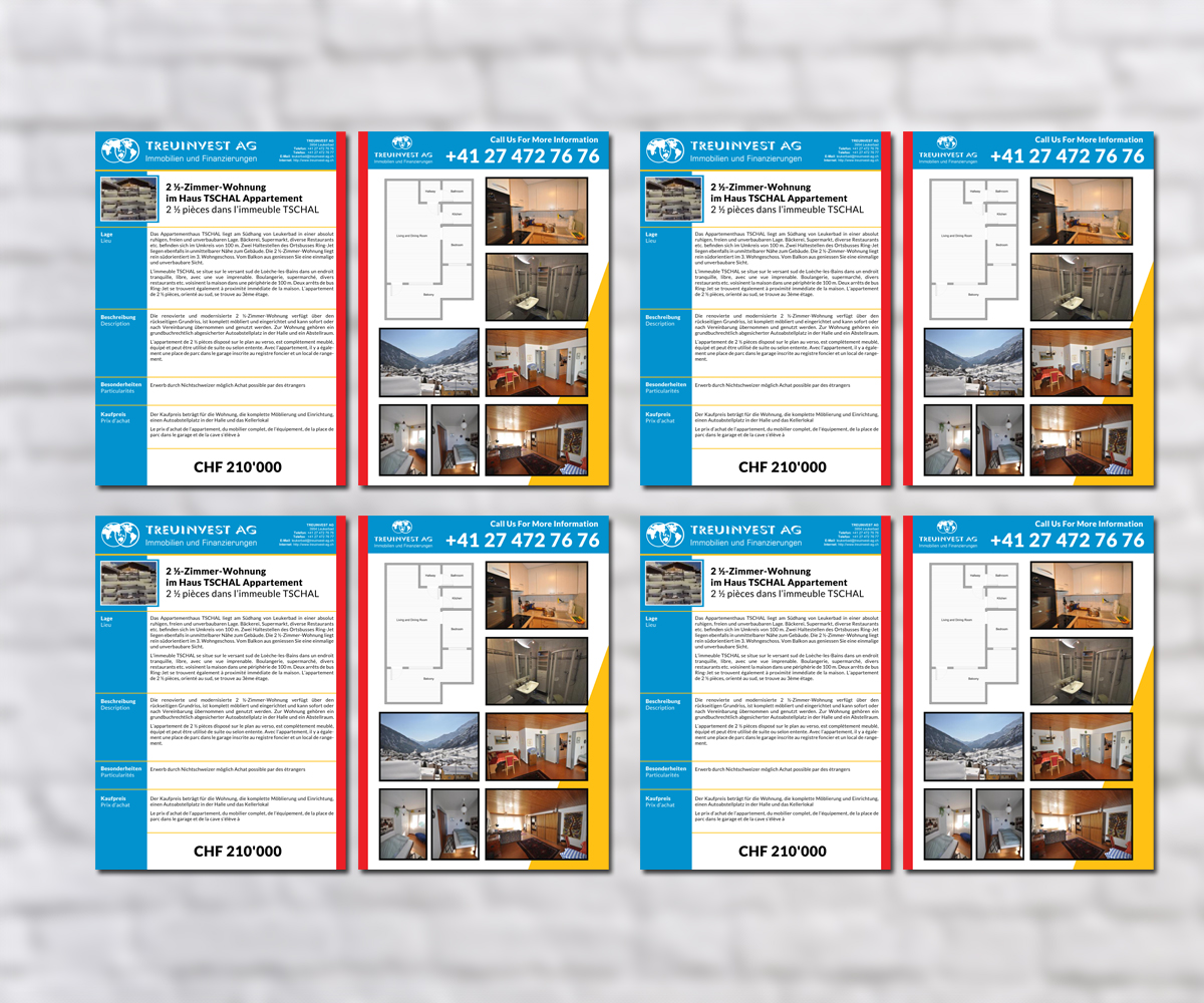 Brochure Design by neboica for TREUINVEST AG | Design #13512767