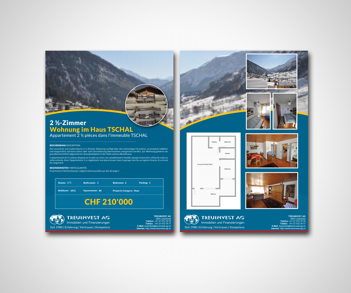 Brochure Design by neboica for TREUINVEST AG | Design #13515088