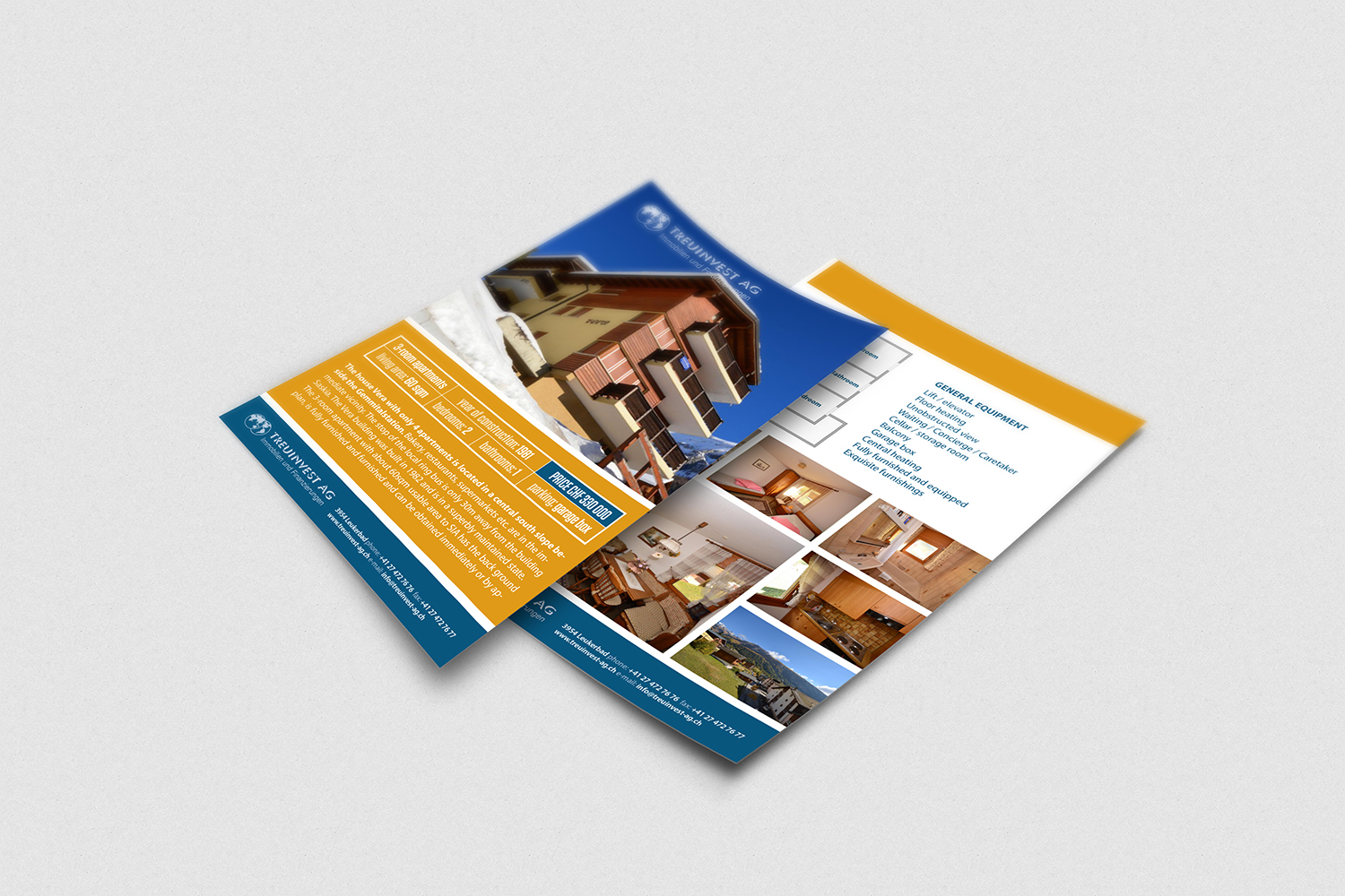 Brochure Design by SunInLow for TREUINVEST AG | Design #13826445