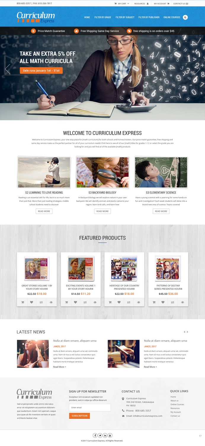 Web Design by pb for Curriculum Express | Design #13546965