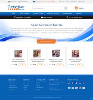 Web Design by pb for Curriculum Express | Design: #13809044