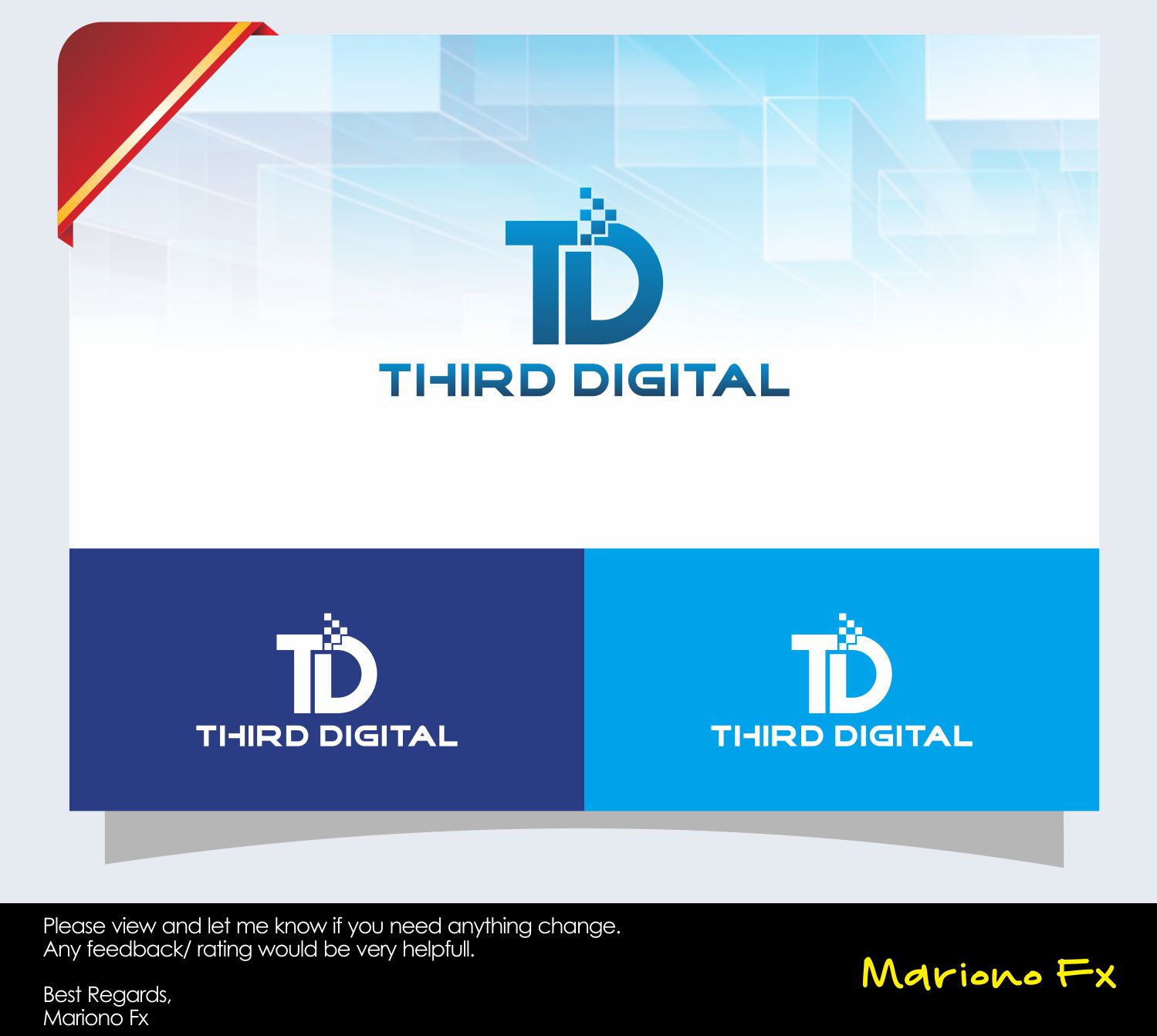 Logo Design by Mariono Fx for Third Digital Inc. | Design #13532201