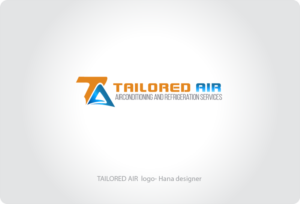 Tailored Air (larger font) Airconditioning and refrigeration services (in smaller font) | Logo Design by Hana