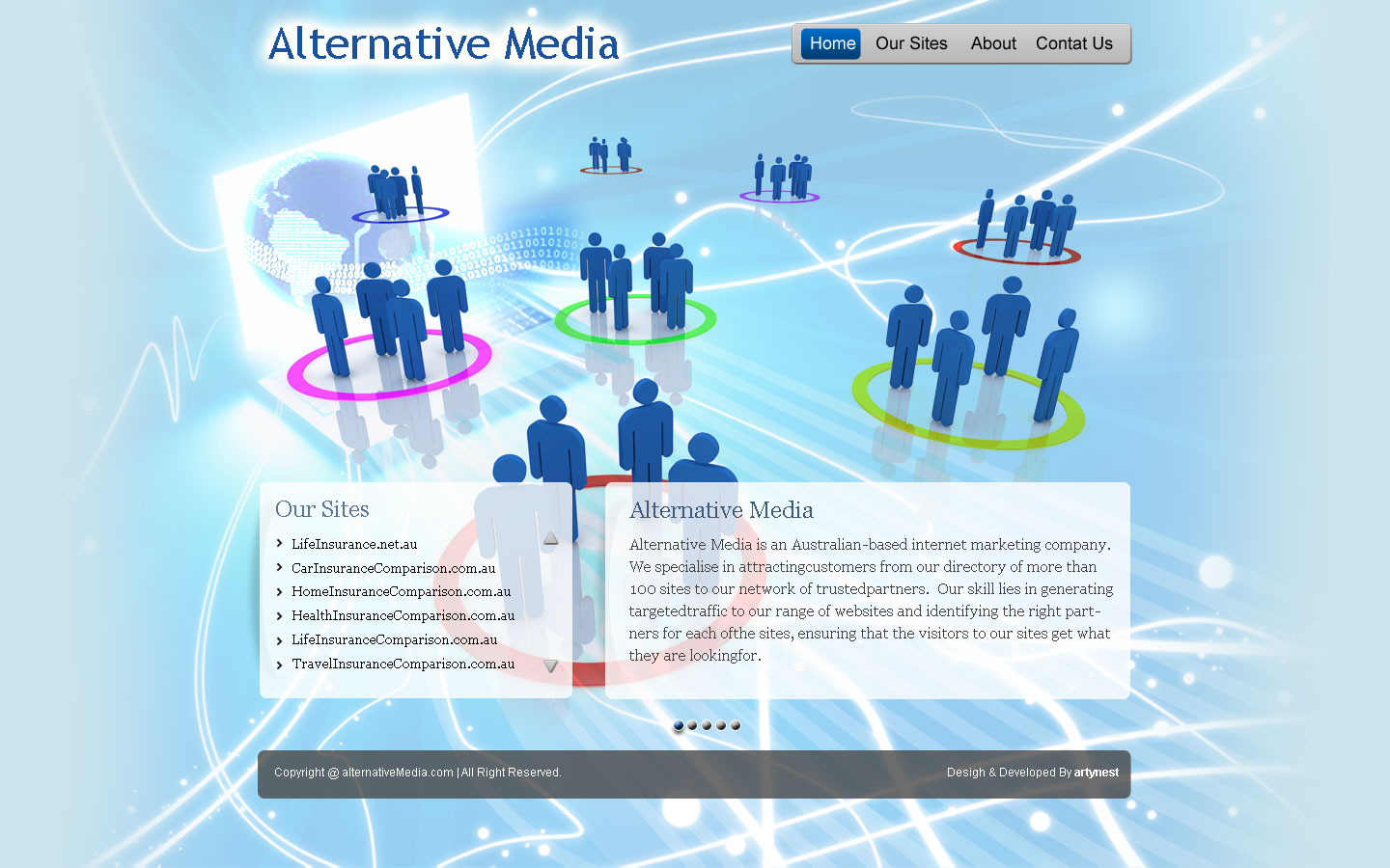 Web Design by Artynest for Alternative Media | Design #546842