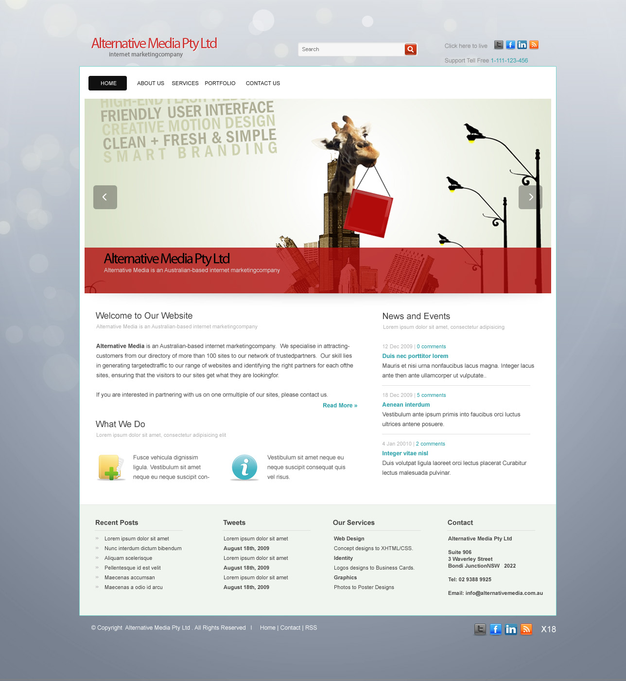 Web Design by pb for Alternative Media | Design #543400
