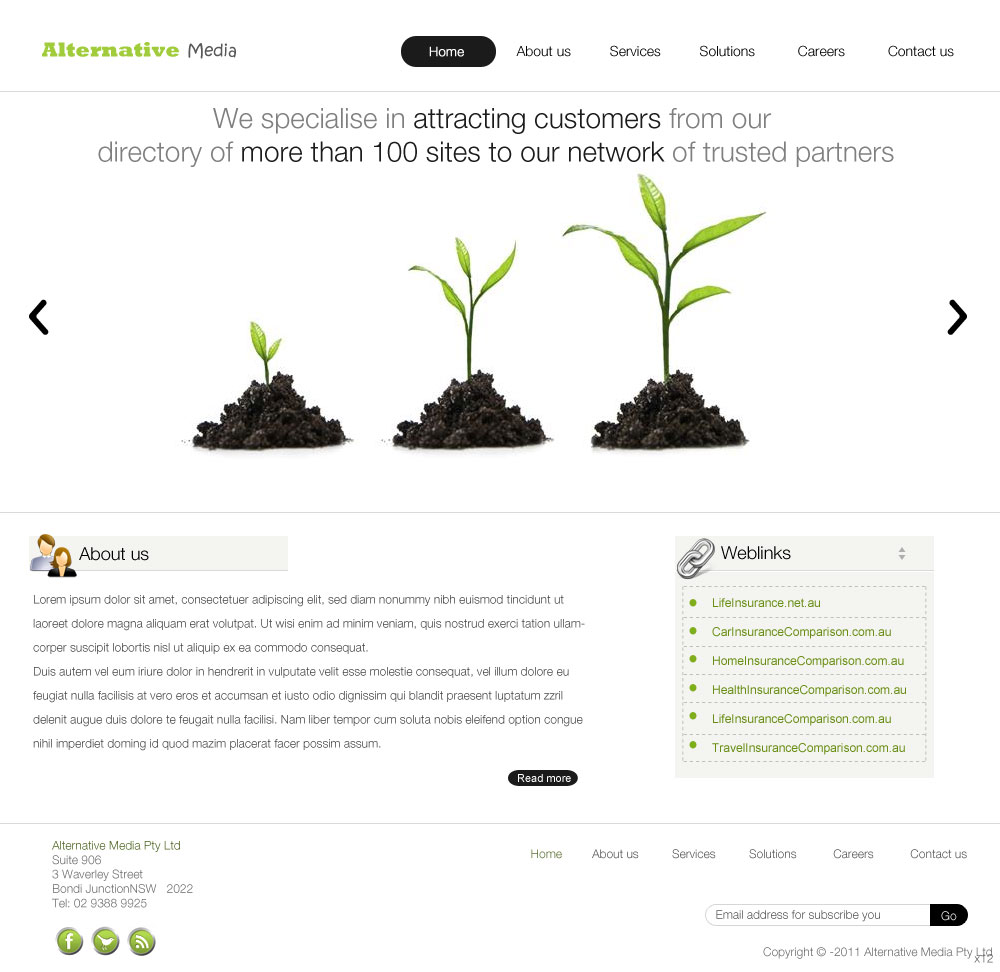Web Design by pb for Alternative Media | Design #546640