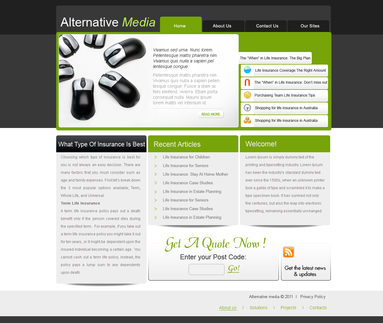 Web Design by jsinfoway for Alternative Media | Design #543197